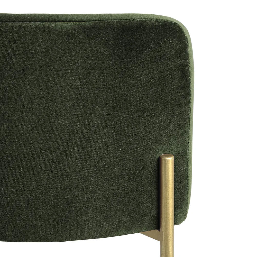 Leon Kitchen Stool Moss Velvet - 34192