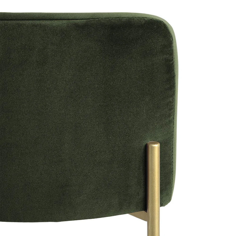 Leon Kitchen Stool Moss Velvet - 34192