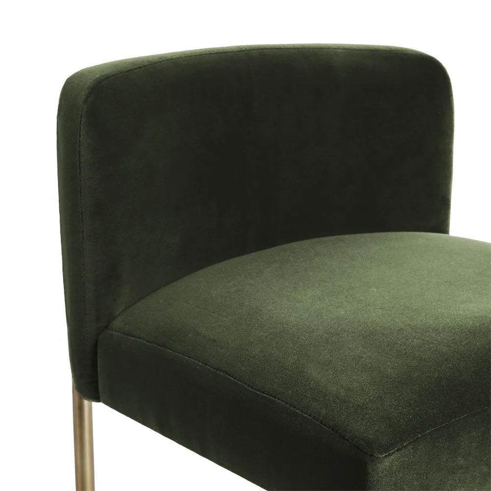 Leon Kitchen Stool Moss Velvet - 34192