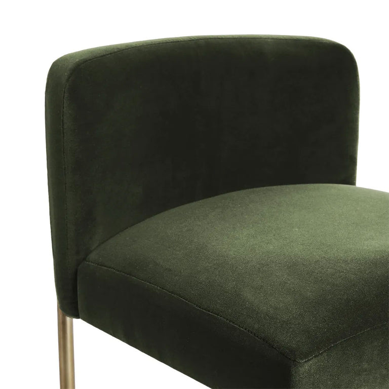 Leon Kitchen Stool Moss Velvet - 34192