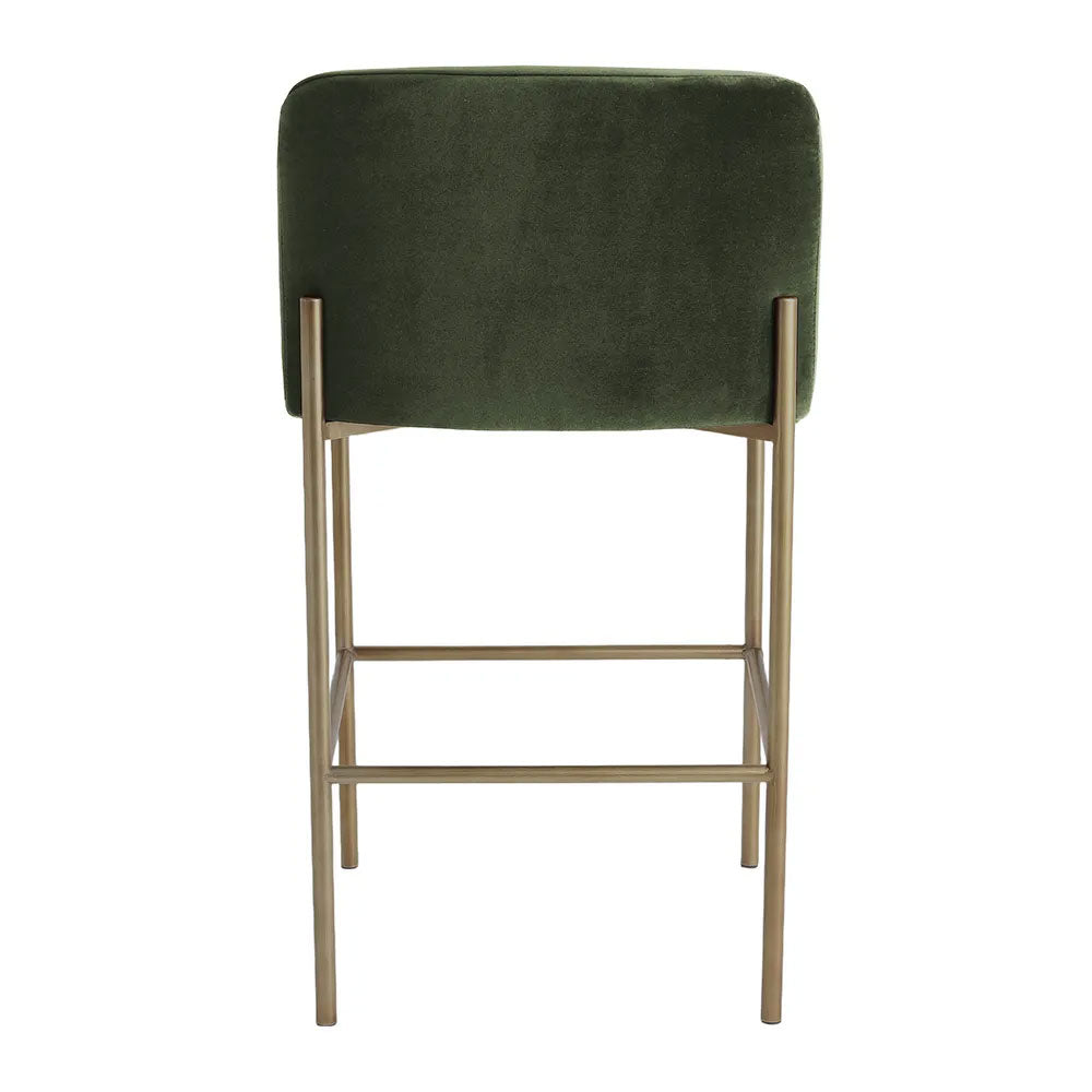 Leon Kitchen Stool Moss Velvet - 34192