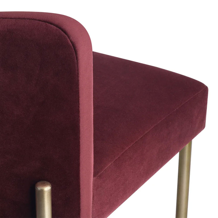 Leon Kitchen Stool Mulberry Velvet - 34193