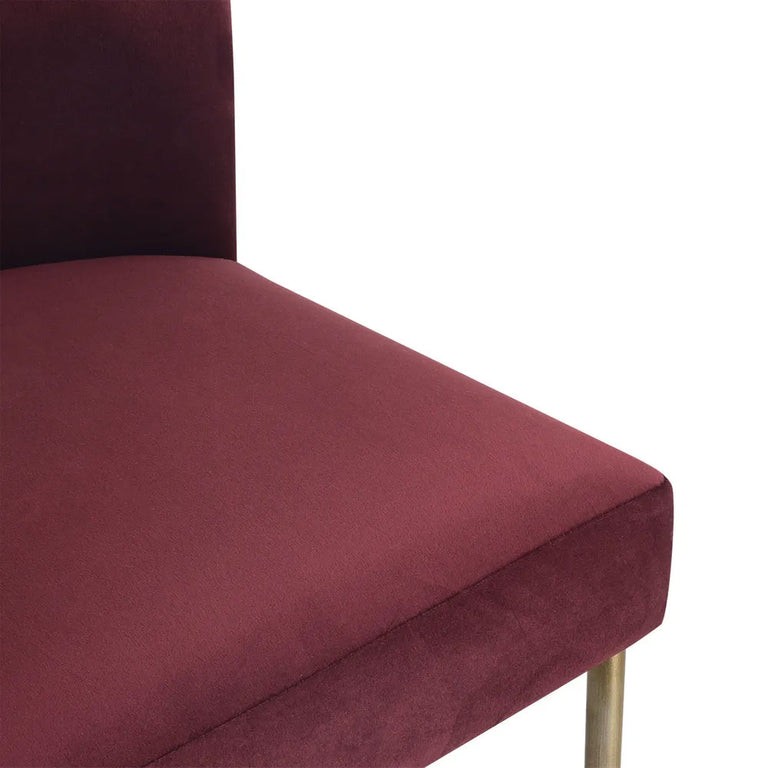 Leon Kitchen Stool Mulberry Velvet - 34193