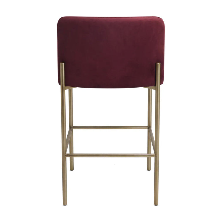 Leon Kitchen Stool Mulberry Velvet - 34193
