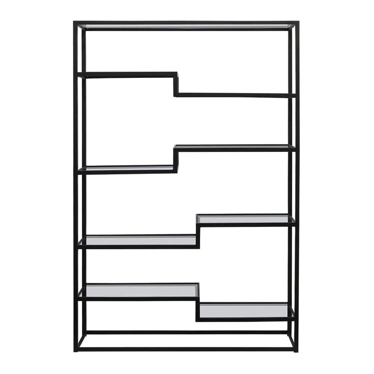 Mistique Glass Shelving Unit Black - 34198