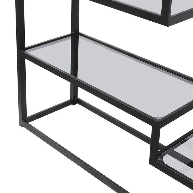 Mistique Glass Shelving Unit Black - 34198