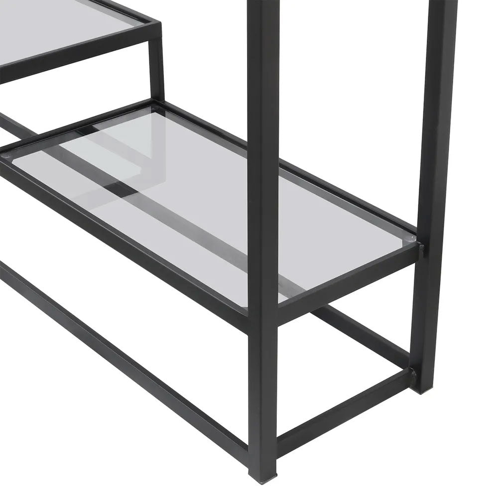 Mistique Glass Shelving Unit Black - 34198