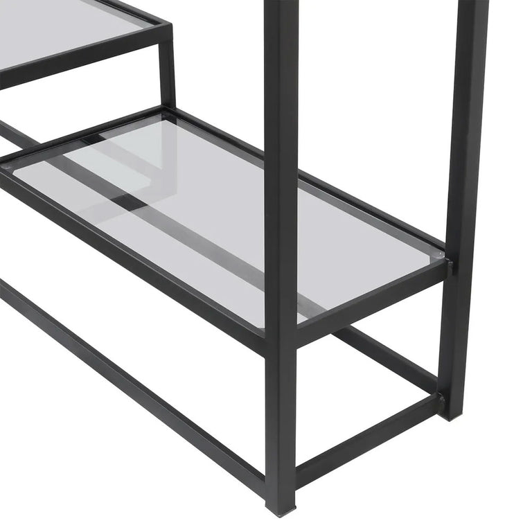 Mistique Glass Shelving Unit Black - 34198