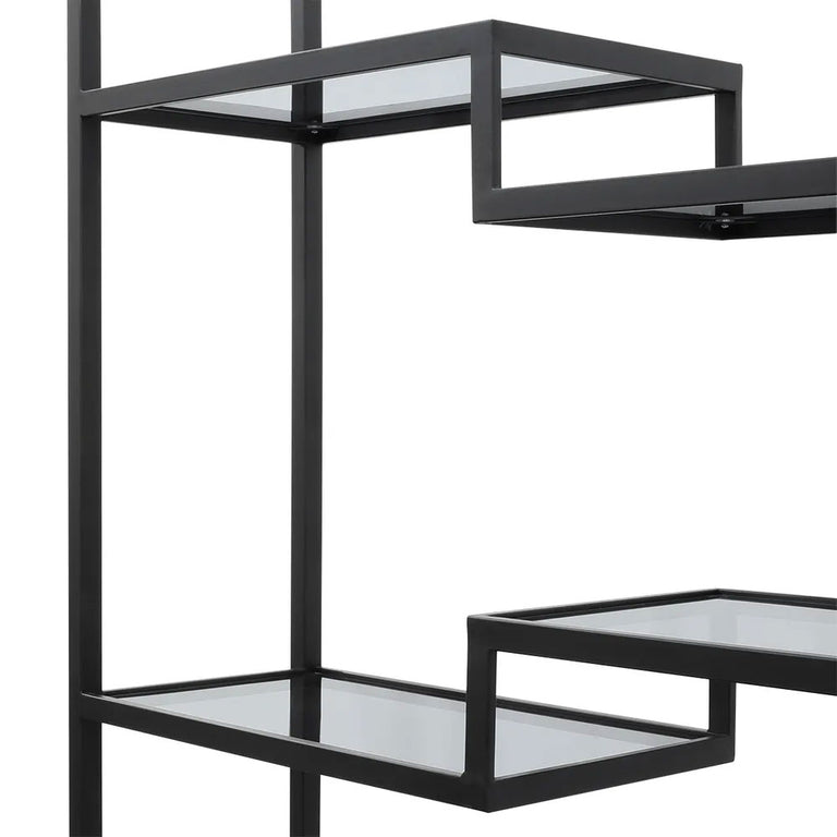 Mistique Glass Shelving Unit Black - 34198