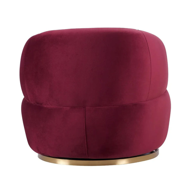 Tubby Swivel Arm Chair Mulberry Velvet - 34220