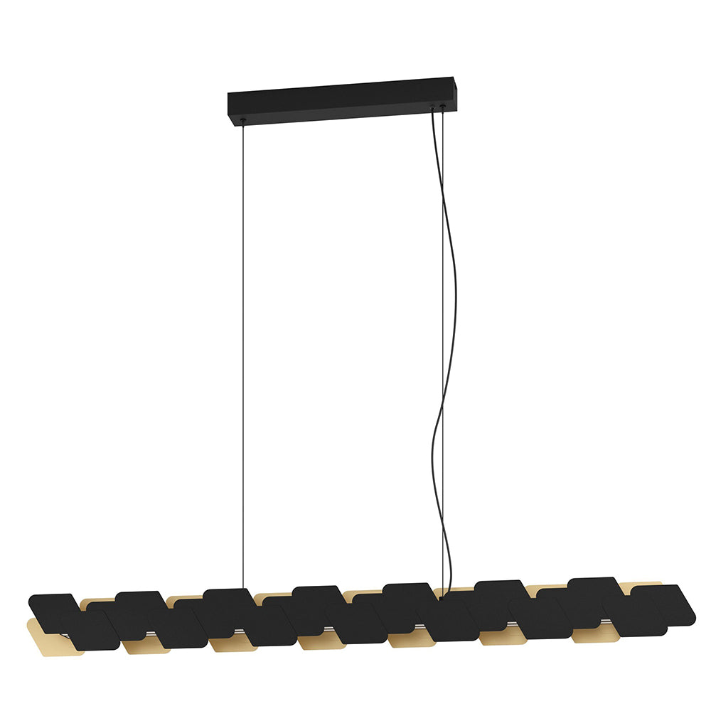 Altagracia 44W LED Dimmable Island Pendant Black / Gold / Warm White - 390032