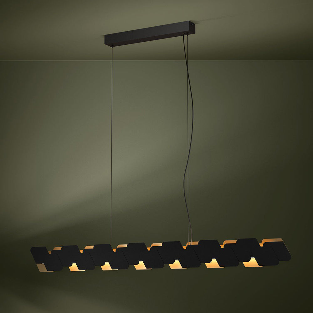 Altagracia 44W LED Dimmable Island Pendant Black / Gold / Warm White - 390032