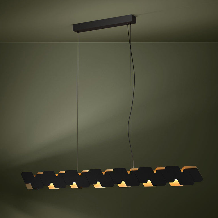 Altagracia 44W LED Dimmable Island Pendant Black / Gold / Warm White - 390032