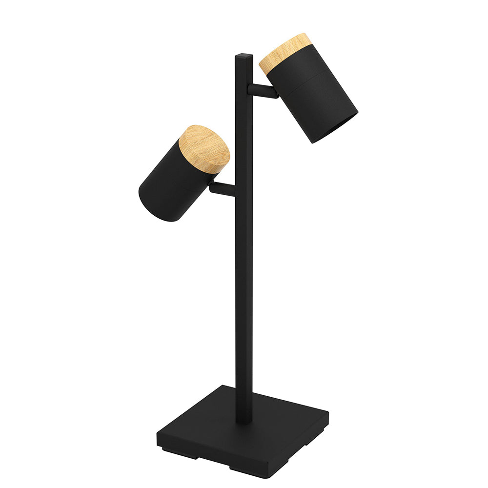 Cartagena 2 Light 10W LED Table Lamp Black / Cool White - 390069N