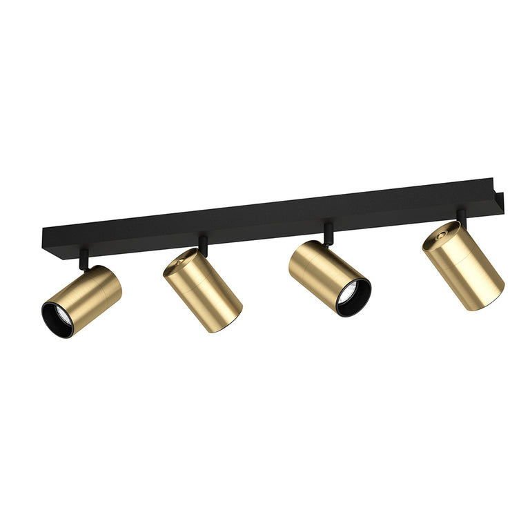 Cumaribo 4 Light 20W LED Spotlight Black / Brushed Brass - 390085N