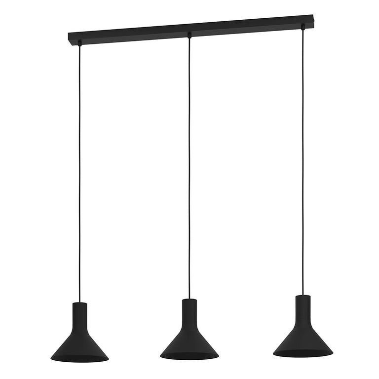 Morescana 3 Light Pendant Black - 390219N