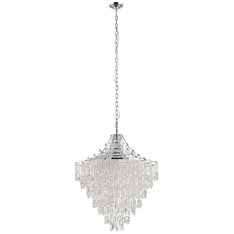 Beires 9 Light Crystal Pendant Chrome - 390263