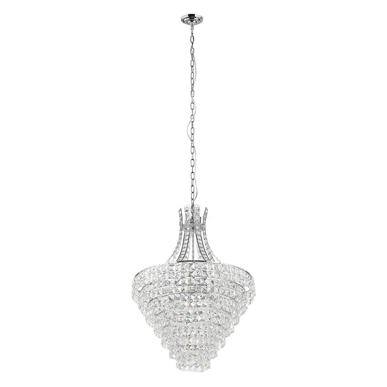 Beires 10 Light Crystal Pendant Chrome - 390264