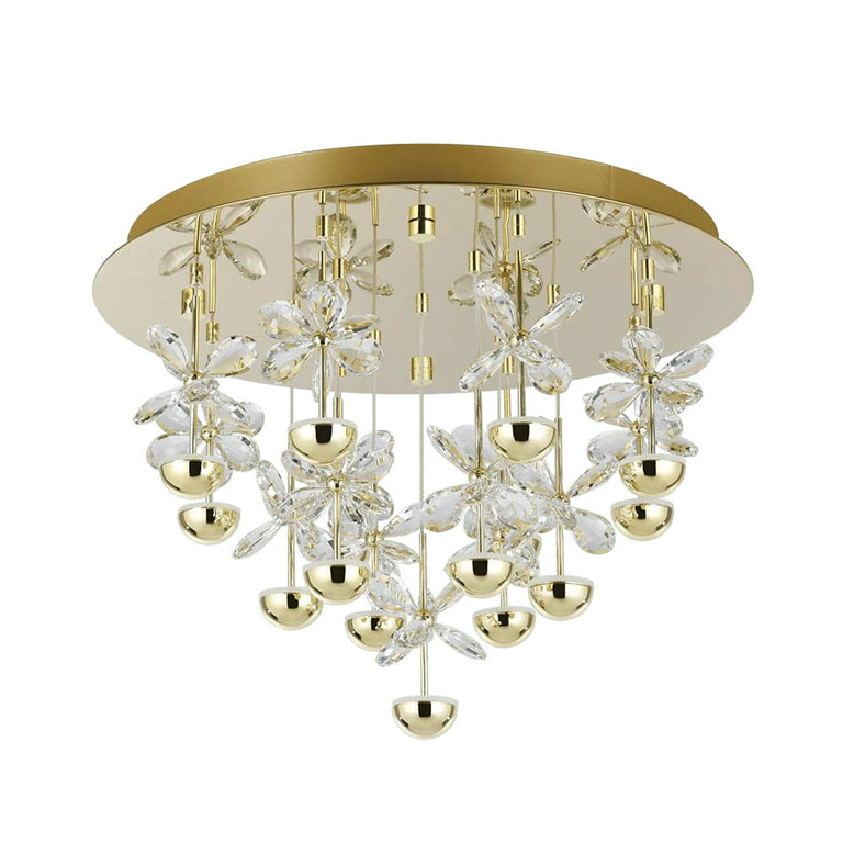Pianopoli 3 LED Dimmable 15 Light Flush Mount Brass / Warm White - 390308