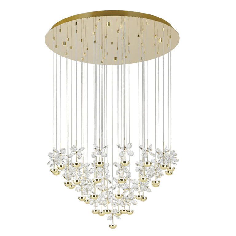 Pianopoli 3 LED Dimmable 43 Light Pendant Brass / Warm White - 390312