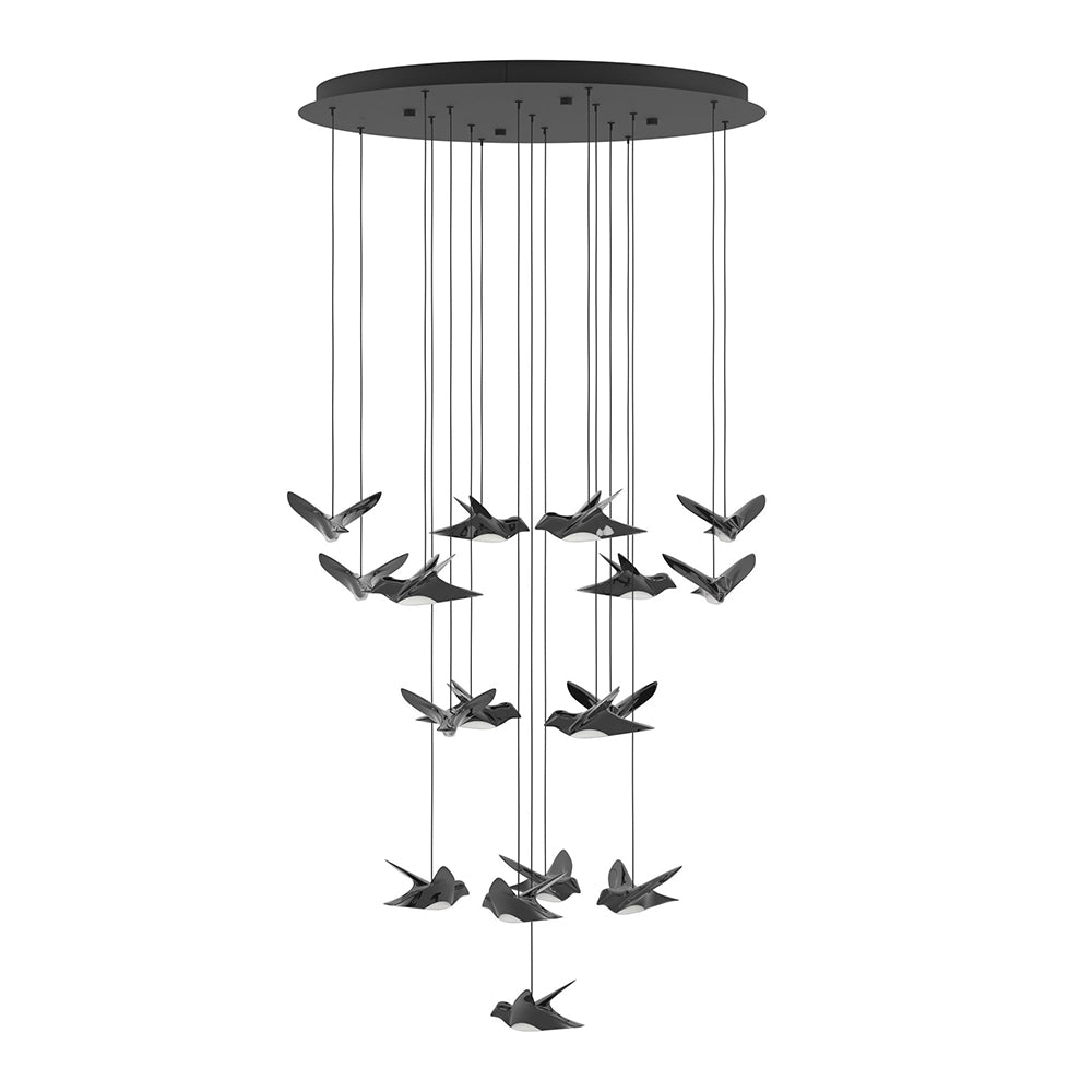 Paratebueno 17 Light Dimmable LED Pendant Black / Warm White - 390352