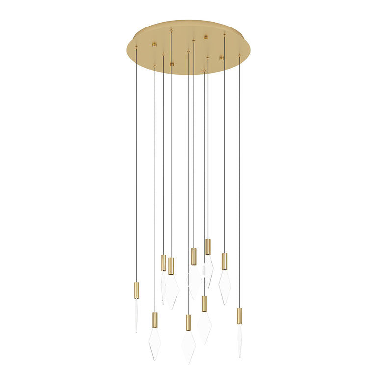 Mirador 10 Light Dimmable LED Pendant Brass / Warm White - 390359