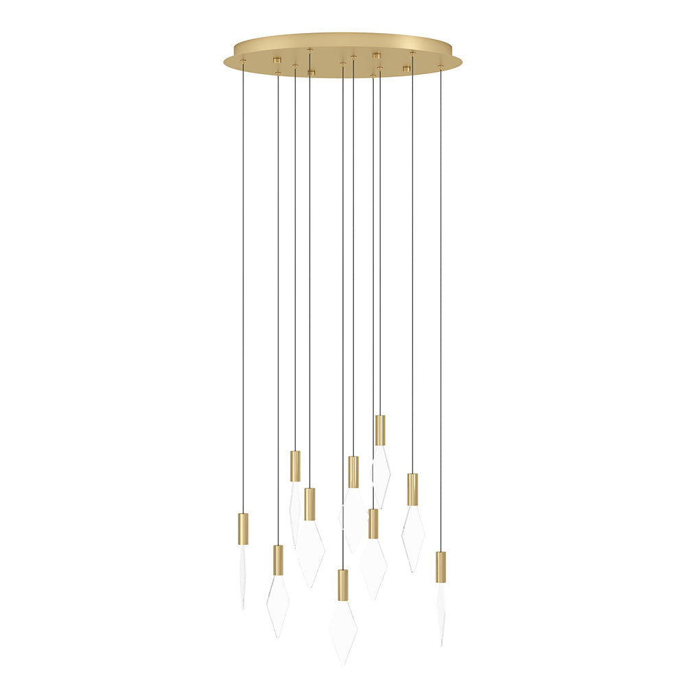 Mirador 10 Light Dimmable LED Pendant Brass / Warm White - 390359