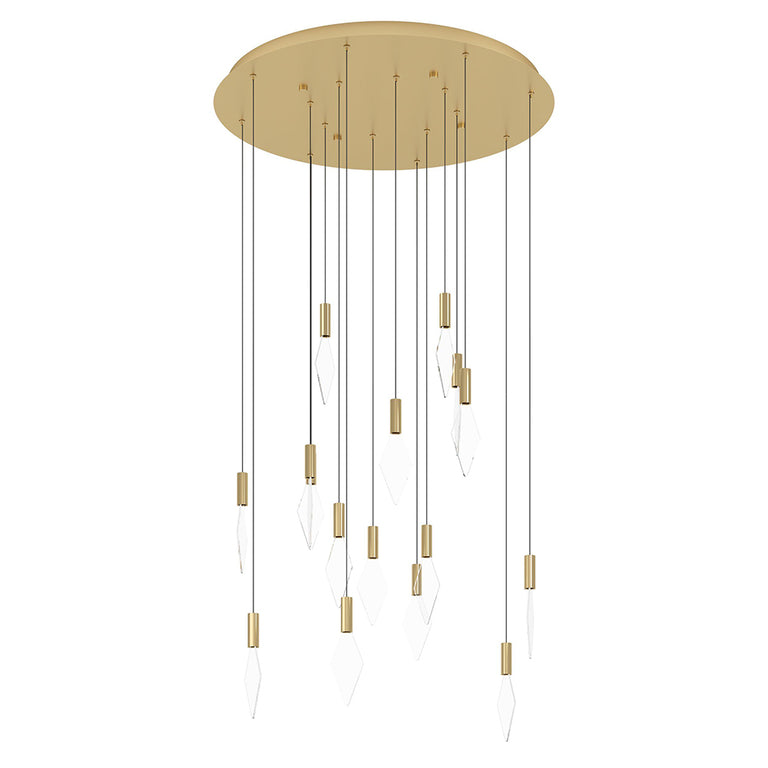 Mirador 16 Light Dimmable LED Pendant Brass / Warm White - 390361