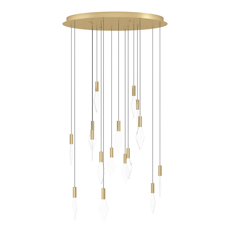 Mirador 16 Light Dimmable LED Pendant Brass / Warm White - 390361