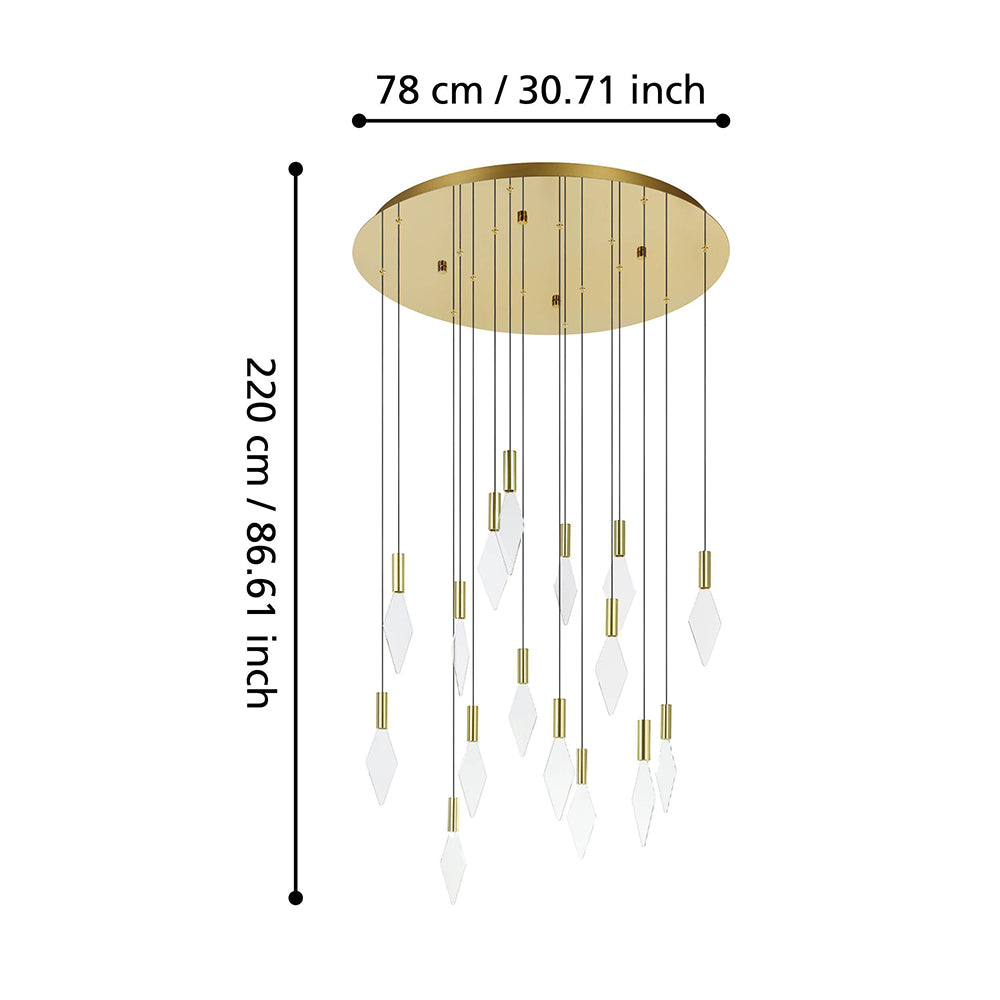 Mirador 16 Light Dimmable LED Pendant Brass / Warm White - 390361