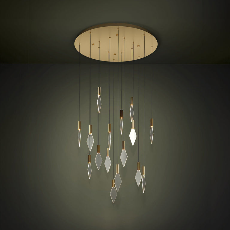 Mirador 16 Light Dimmable LED Pendant Brass / Warm White - 390361