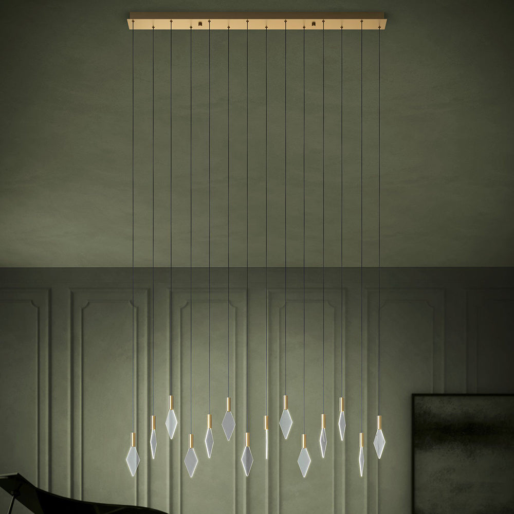 Mirador 14 Light Dimmable LED Pendant Brass / Warm White - 390362