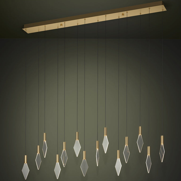 Mirador 14 Light Dimmable LED Pendant Brass / Warm White - 390362