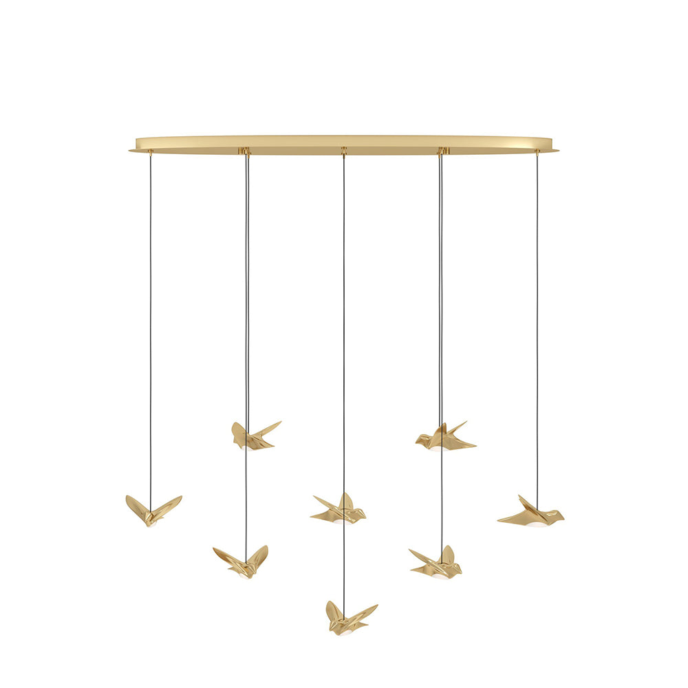 Paratebueno 2 8 Light Dimmable LED Pendant Brass / Warm White - 390397