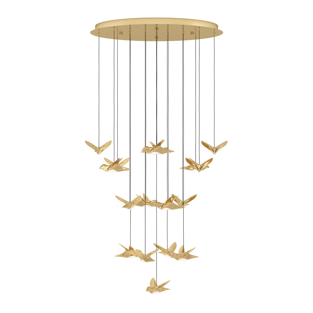 Paratebueno 2 17 Light Dimmable LED Pendant Brass / Warm White - 390398