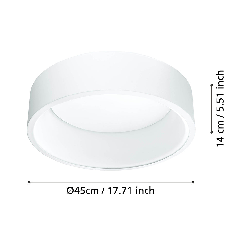 Marghera 1 25W Dimmable LED Oyster Light White / Warm White - 39286
