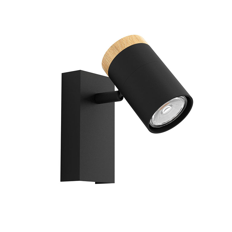 Cartagena 1 Light 5W Dimmable LED Spotlight Black / Cool White - 39647N