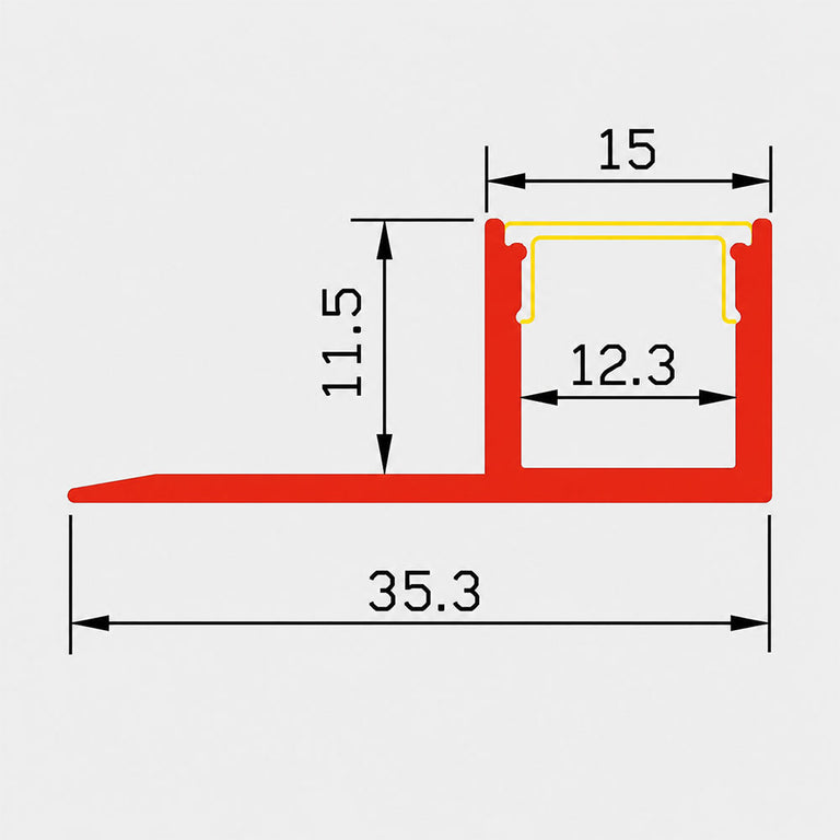 LED Rimless 3 Meter AL Profile - 3A-3512