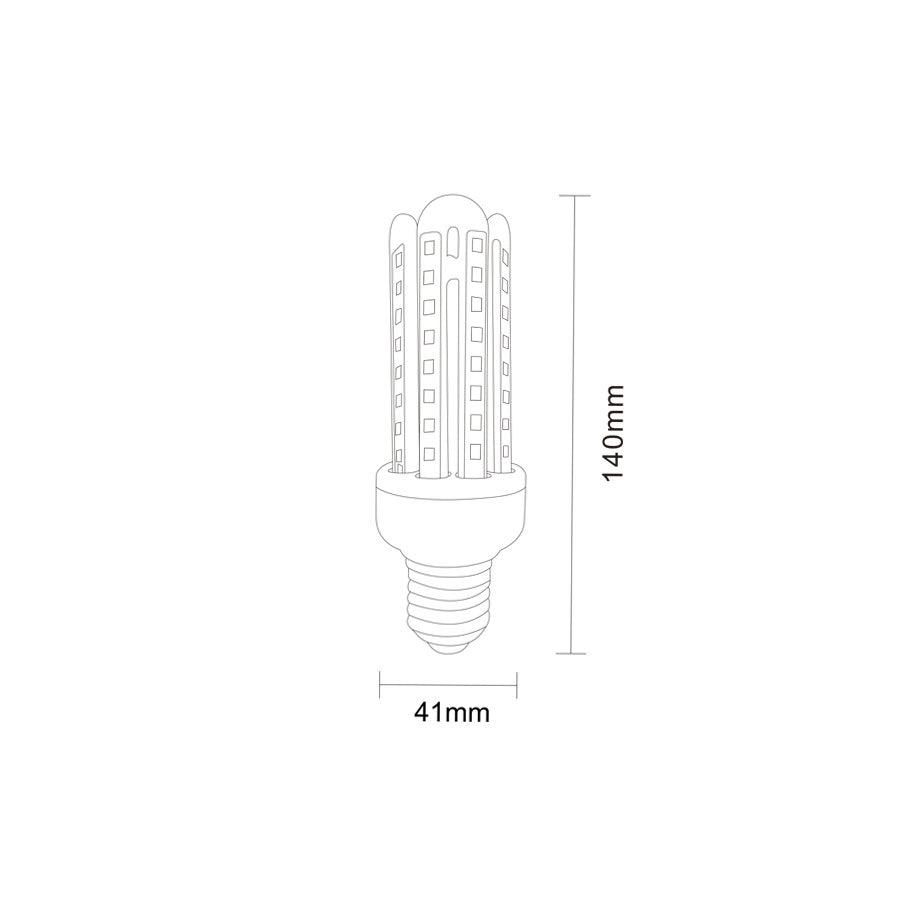 Tubular 3U 12V AC / DC 9W ES LED Globe Cool White - 3U002