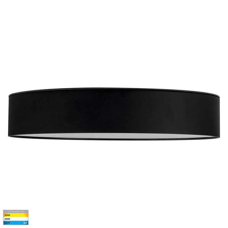 Nella 30W CCT 240V LED 320mm Surface Mounted Oyster Light Black - HV5893T-BLK