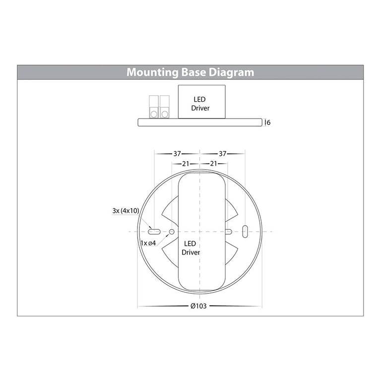 Nella 12W CCT 12V DC LED Surface Mounted Downlight White - HV5803T-WHT-12V