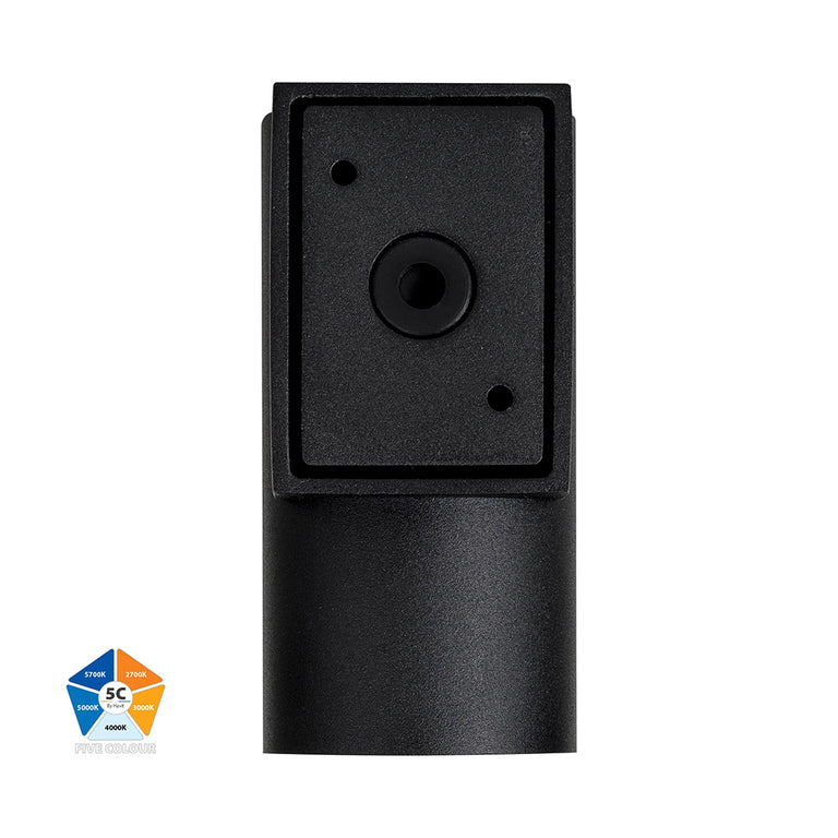 Aries 6W 5CCT 240V LED Fixed Down Wall Pillar Light Black - HV3625S-ALUBLK
