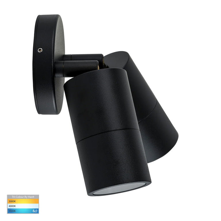 Tivah 2 x 5W CCT 12V DC MR16 LED Double Adjustable Wall Light Matt Black - HV1327MR16T