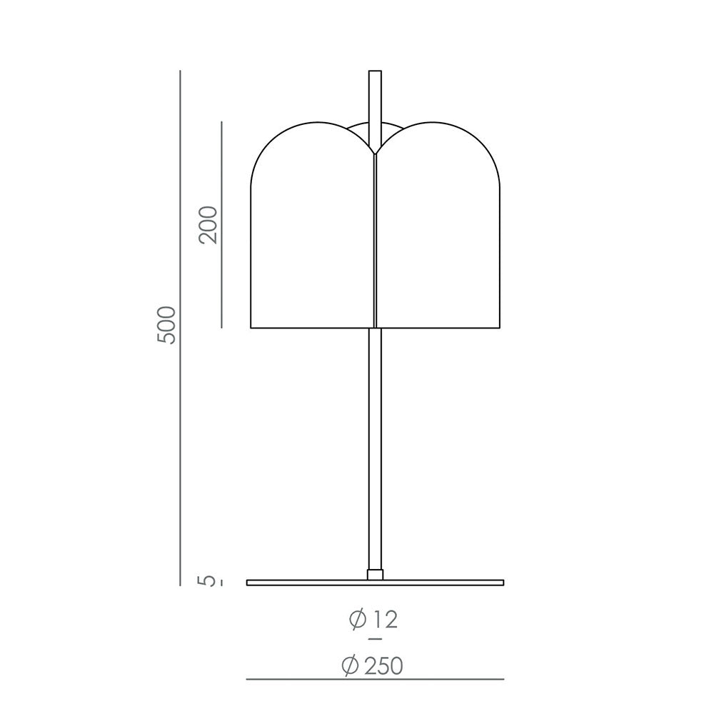 Oket LED Table Lamp Matt Brass / Matt White - ARO.S1317/BCO