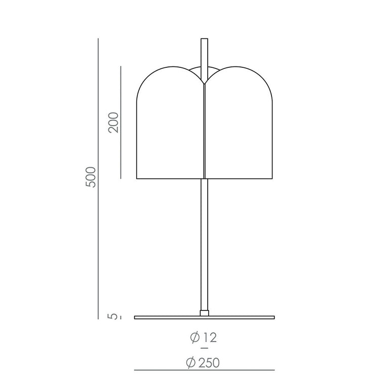 Oket LED Table Lamp Matt Brass / Matt White - ARO.S1317/BCO
