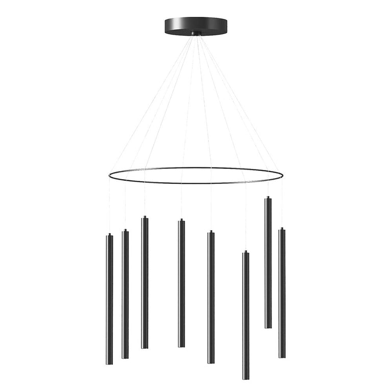 Mika 8 Light LED Multi Pendant Matt Black - ARO.C1204/8/NEG