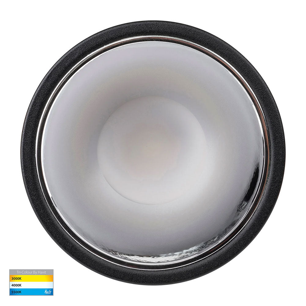 Gleam 9W CCT 240V LED 97mm Downlight Black & Chrome - HV5528T-BC