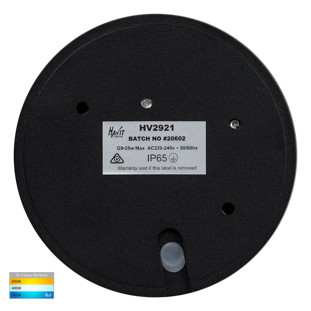 Pinta 240V G9 Surface Mounted Eyelid Step Light Black - HV2921