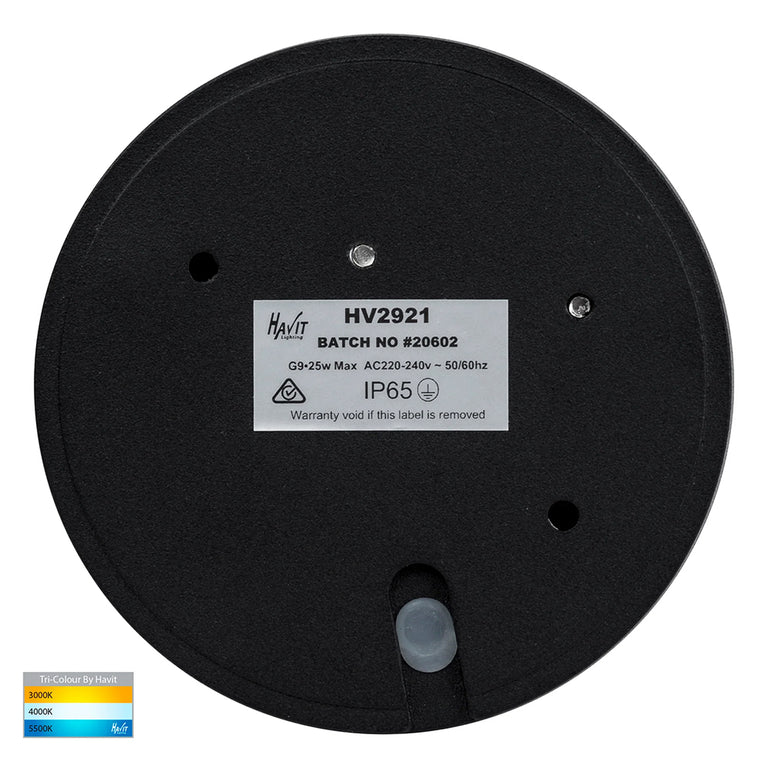 Pinta 240V G9 Surface Mounted Eyelid Step Light Black - HV2921