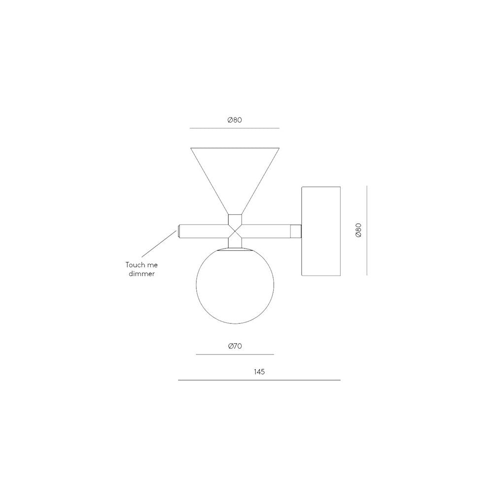 Oneta LED Wall Light Matt Black / Matt White - ARO.A1299/NEG